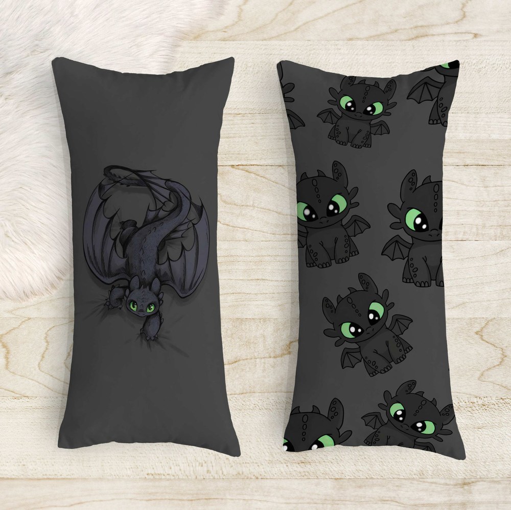 Подушка-дакімакура «Бездзубик» для дітей, 40×100 см