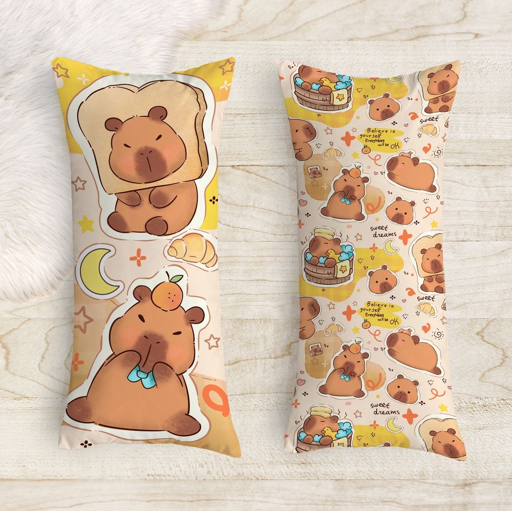 Подушка-обіймашка «Капібара» для дітей, 40×100 см